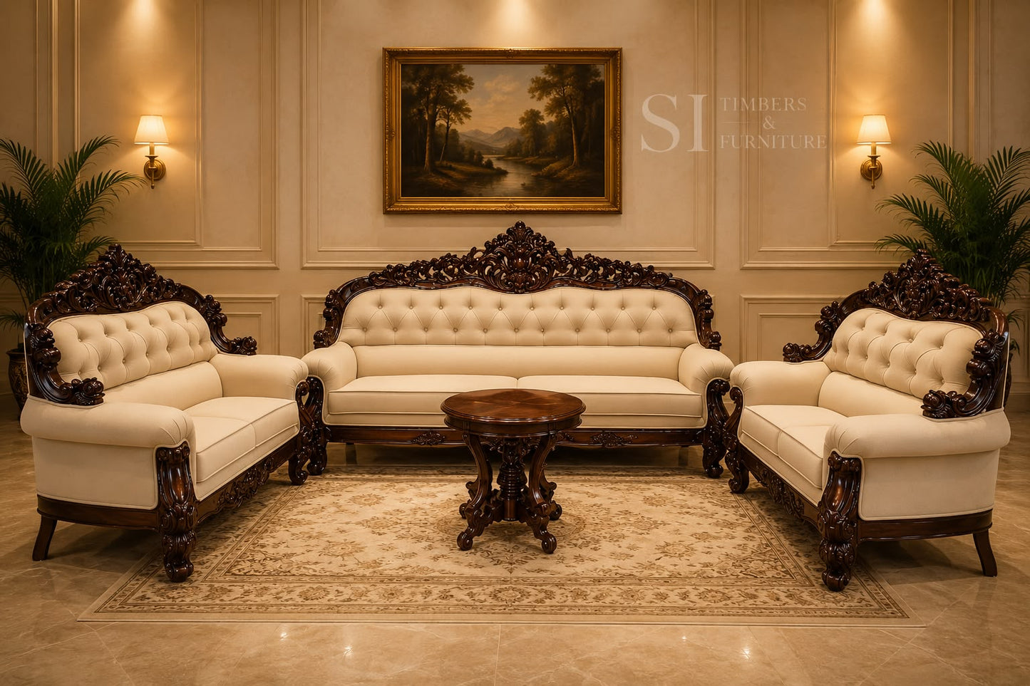Premium Rosewood 4+2+2 Sofa