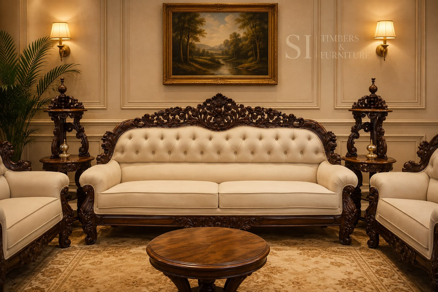Premium Rosewood 4+2+2 Sofa