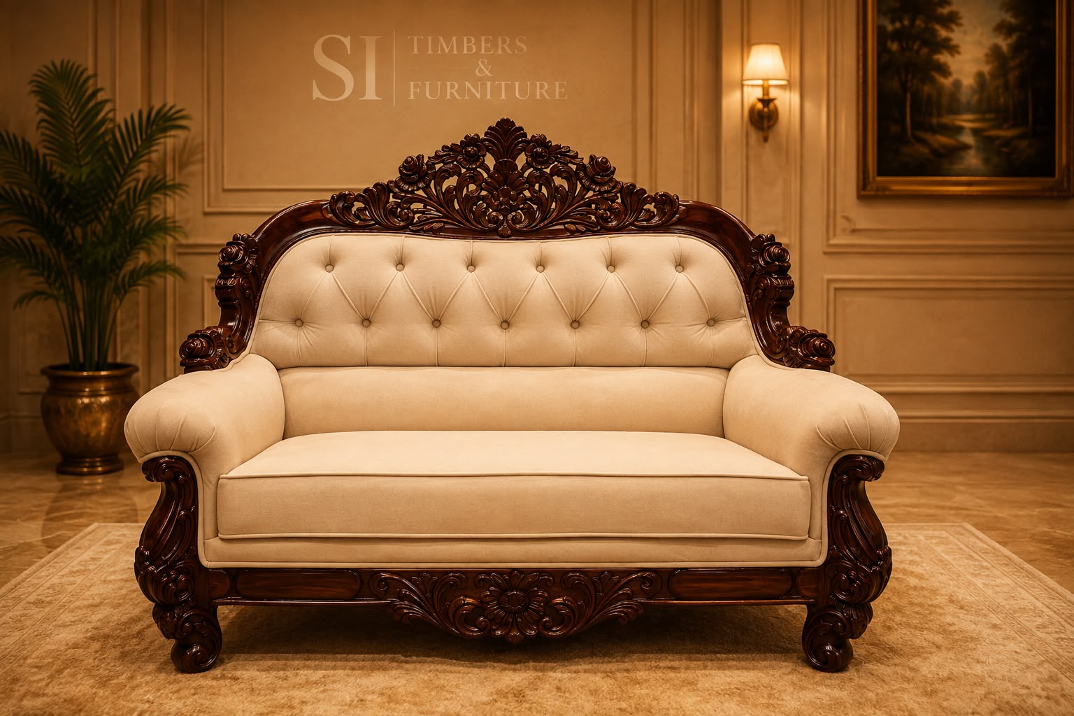 Premium Rosewood 4+2+2 Sofa