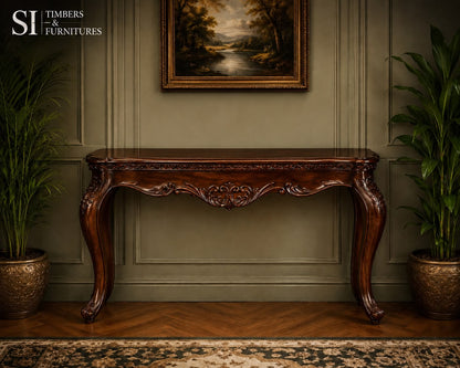 Luxury Hand-Carved Rosewood Console Table - Image 2