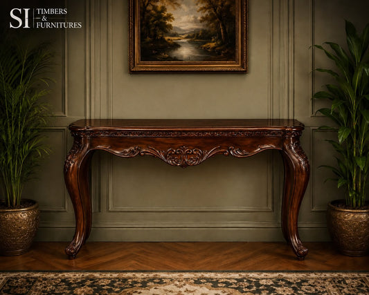Luxury Hand-Carved Rosewood Console Table - Image 2