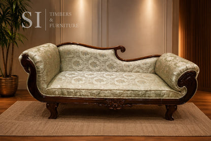 Royal Peacock Rosewood Diwan – Three-Seater - Image 1