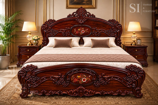 Premium Rosewood Grand Kaveri Cot - front view