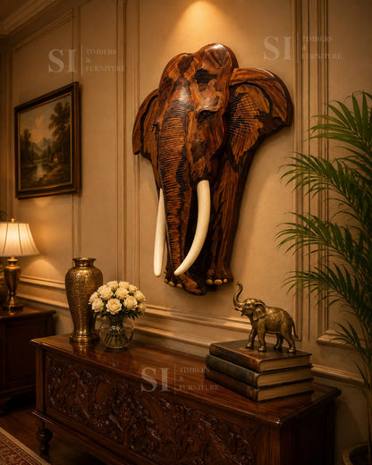 Royal Rosewood 3D Elephant Wall Art - Image 2