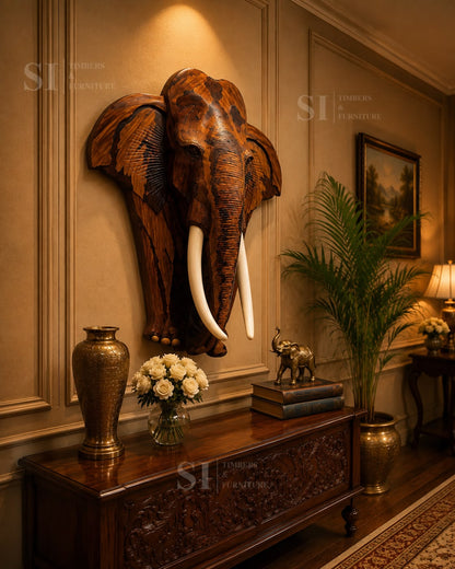 Royal Rosewood 3D Elephant Wall Art - Image 3