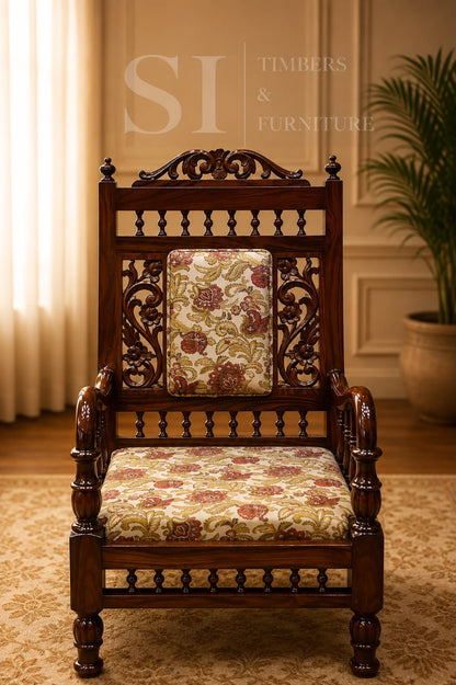Premium Rosewood Heritage 3+1+1 Sofa