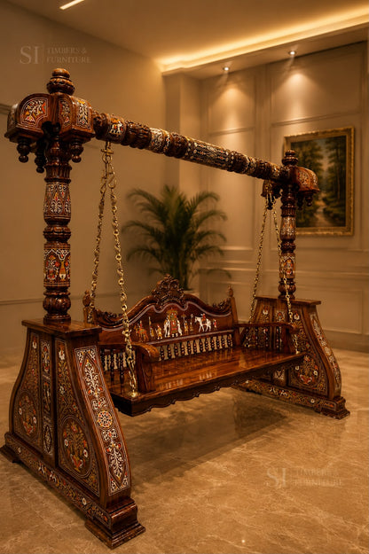 Premium Rosewood Inlay Pillar Swing - view 3
