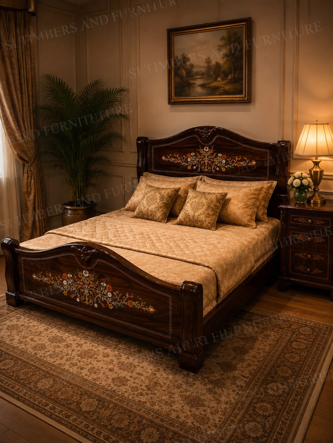 Premium Rosewood Kaveri Cot - view 2
