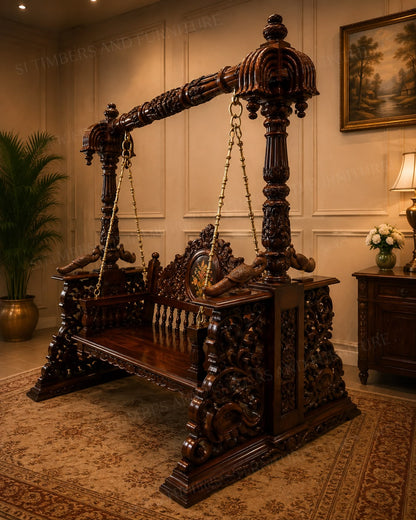 Premium Rosewood Peacock Pillar Swing - view 3