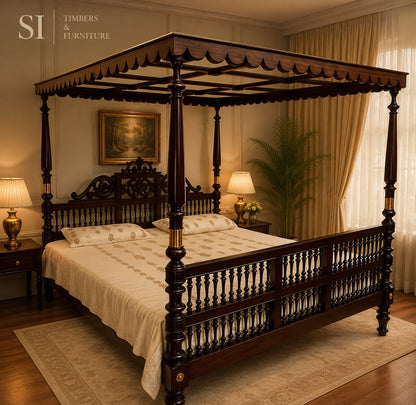Premium Rosewood Piller Cot - view 2