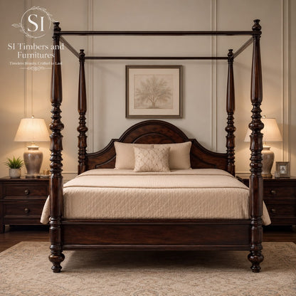 Premium Rosewood Piller Cot - view 3